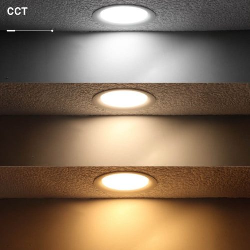 MiBoxer 12W-os süllyesztett RGB+CCT LED lámpa színes és állítható fehér fénnyel, dimmelhető