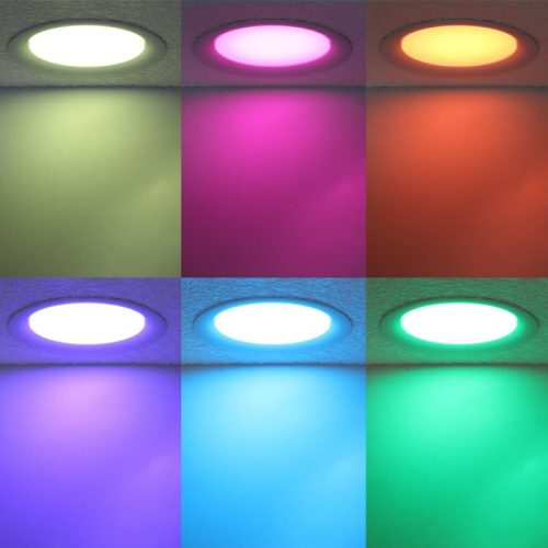 MiBoxer 12W-os süllyesztett RGB+CCT LED lámpa színes és állítható fehér fénnyel, dimmelhető
