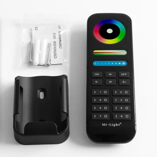 MiLight RGB-CCT távirányító 8 csatornás érintőgombos (2,4 GHz) Fekete