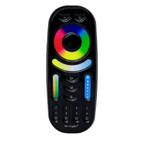  MiLight távirányító RGB CCT LED szalagokhoz (2,4 GHz) 4 zónás fekete
