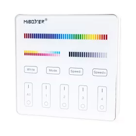   Vezeték nélküli fali érintős vezérlő RGB és CCT LED szalagokhoz 2,4 GHz 4 zóna