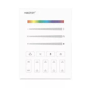 MiBoxer B9 fekete/fehér érintőgombos fali panel digitális LED szalag vezérléséhez