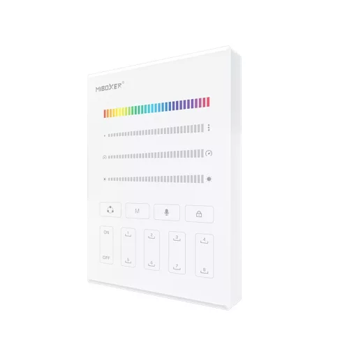 MiBoxer B9 fekete/fehér érintőgombos fali panel digitális LED szalag vezérléséhez