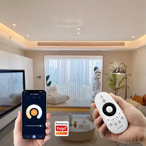 MiBoxer E2-WR Tuya WiFi 2 az 1-ben okos LED szalag vezérlő egyszínű és CCT szalagokhoz