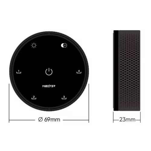 MiBoxer K5 prémium fémházas CCT tekerőgombos LED fényerőszabályzó távirányító 2.4G