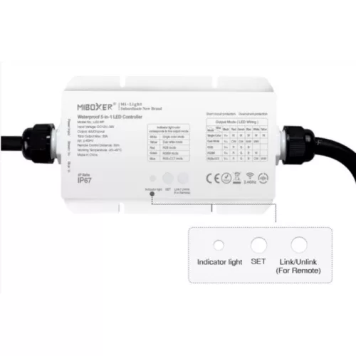 MiBoxer LS2-WP vízálló LED vezérlő IP67 védelemmel kerti világításhoz