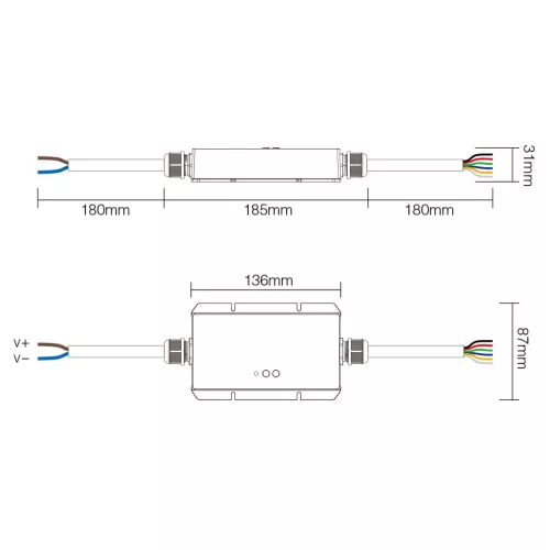 MiBoxer LS2-WP vízálló LED vezérlő IP67 védelemmel kerti világításhoz