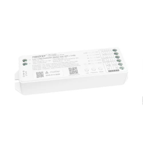 MiBoxer ML5 univerzális 5 az 1-ben okos LED vezérlő Matter és WiFi támogatással, 12,24,48V