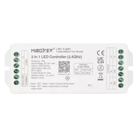 MiLight / MiBoxer 2 az 1-ben LED szalag vezérlő max. 960W teljesítménnyel, Egyszínű és CCT szalagokhoz.