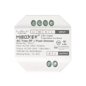 Miboxer AC Triac Fényerőszabályozó Rádiós+Nyomógombos