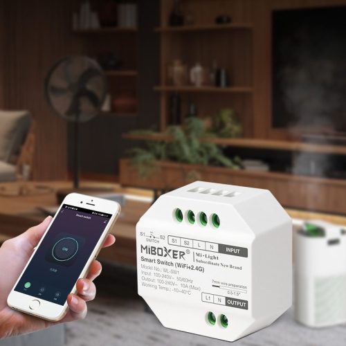 Miboxer Tuya Smart Kapcsoló 230VAC (Push+WiFi+2,4G) 2300W 10A