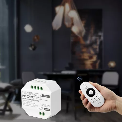 Miboxer Tuya Smart Kapcsoló 230VAC (Push+WiFi+2,4G) 2300W 10A