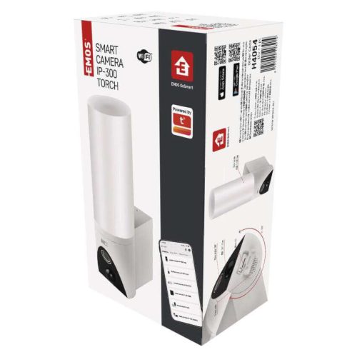 Kültéri IP kamera és fali lámpa EMOS GoSmart IP-300 TORCH fehér