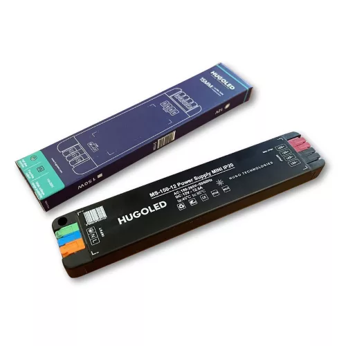 Mindössze 15mm magas ultra vékony alumínium LED tápegység és trafó bútorvilágításhoz 12V 150W