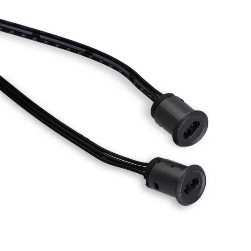 Kétajtós kétérzékelős Mini AMP 2-PIN központi kapcsoló LED bútorvilágításhoz antracit színben