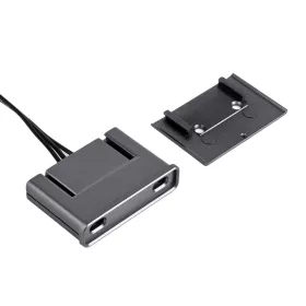 HUGOSENSE 36406 kétajtós kétérzékelős független logikájú 3-pin központi kapcsoló LED bútorvilágításhoz antracit színben