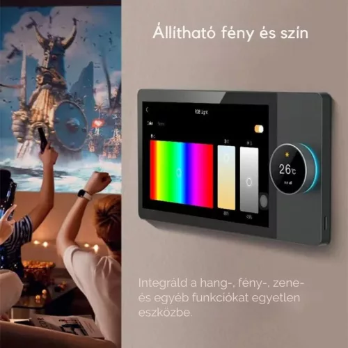 HUGOLED Tuya Smart S3 csúcskategóriás fali vezérlőpanel 6 colos 1440p kijelzővel és fizikai tekerőtárcsával