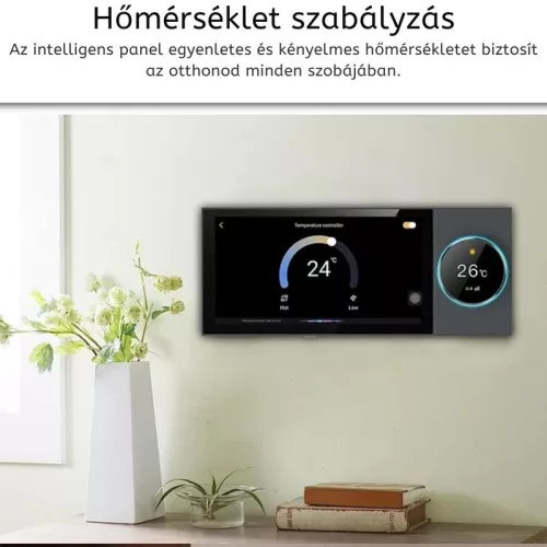 HUGOLED Tuya Smart S3 csúcskategóriás fali vezérlőpanel 6 colos 1440p kijelzővel és fizikai tekerőtárcsával