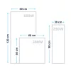BVF NG 250W Keret Nélküli Dizájn Infrapanel 900 × 300 × 25 mm