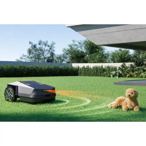InverX Z5 intelligens határoló vezeték nélküli fűnyíró robot RTK és Vision navigációval valamint 5 órás üzemidővel