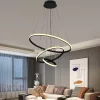 Gyűrűs csillár LED függeszték 90W 60cm Fekete