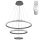 Gyűrűs csillár LED függeszték 90W 60cm Ezüst
