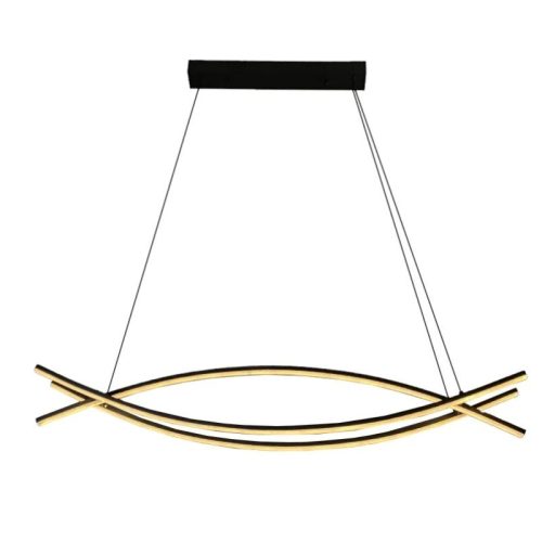 Wave 2 LED dizájn függeszték 70W 1m Fekete