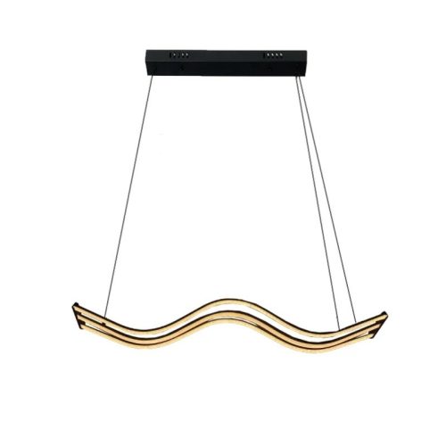 Wave 3 LED dizájn függeszték 70W 1m Fekete