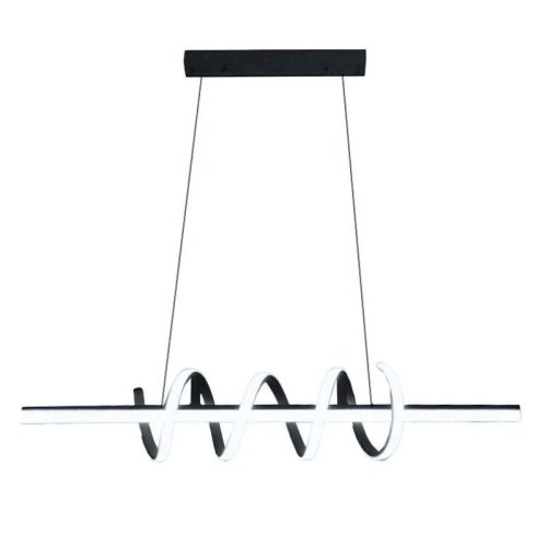 Mennyezeti LED dizájn spirál lámpa 70W 1m Fekete