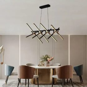   LED mennyezeti modern dizájn függőlámpa 100W Fekete/arany