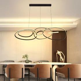 Modern, 150W-os CCT LED mennyezeti lámpa távirányítóval és Bluetooth applikációval, szabályozható színhőmérséklettel és fényerővel.