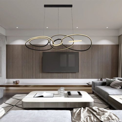 Modern, 150W-os CCT LED mennyezeti lámpa távirányítóval és Bluetooth applikációval, szabályozható színhőmérséklettel és fényerővel.