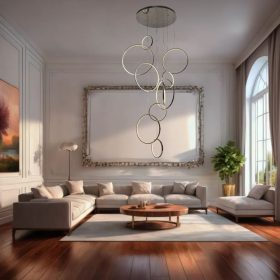 Magic RING gyűrűs függőlámpa 3000x600 cm - Króm