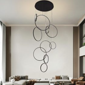 Magic RING gyűrűs függőlámpa 3000x600 cm - Fekete