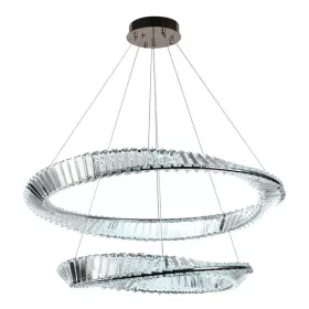 NEDES Aura 90W LED kristály csillár elegáns króm kivitelben, dimmelhető és színhőmérséklet-szabályozható funkcióval, távirányítóval és Bluetooth mobilapplikációval vezérelhető