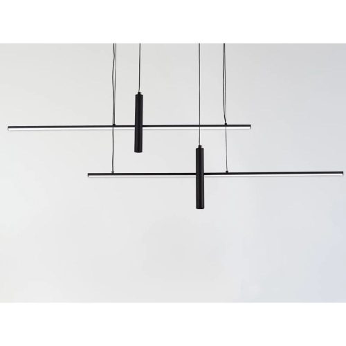 Modern, 70W-os CCT LED függőlámpa távirányítóval és Bluetooth applikációval, szabályozható színhőmérséklettel és fényerővel, étkezőasztal fölé