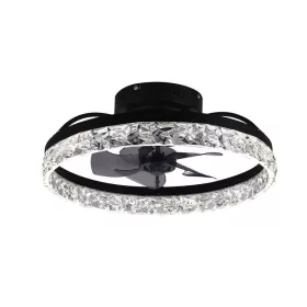   SMART LED-es mennyezeti kristály lámpa ventilátorral 35W+28W