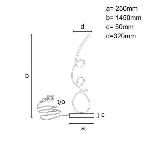 Barna LED dizájn állólámpa 80W CCT 145cm