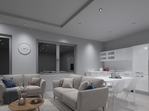 Mennyezeti spot lámpatest MORTA spot keret GU10/MR16 fekete kör-Kanlux