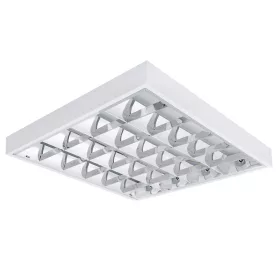 Kanlux NOTUS 60x60 cm-es falon kívüli rácsos lámpatest 4 db LED fénycsőhöz