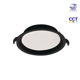 Kanlux TIBERI CCT modern kerek fekete mennyezeti LED lámpa állítható funkciókkal