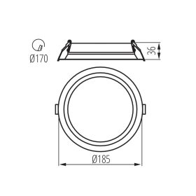 Kanlux TIBERI CCT modern kerek fekete mennyezeti LED lámpa állítható funkciókkal