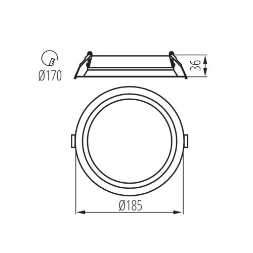 Kanlux TIBERI CCT modern kerek fekete mennyezeti LED lámpa állítható funkciókkal