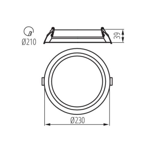 Kanlux TIBERI CCT modern kerek fekete mennyezeti LED lámpa állítható funkciókkal 29W