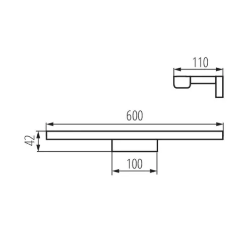 Kanlux Asten tükörmegvilágító lámpa króm 40cm 8W természetes fény