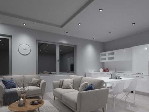 Mennyezeti spot lámpatest MORTA OCT spot keret GU10/MR16 fekete-Kanlux