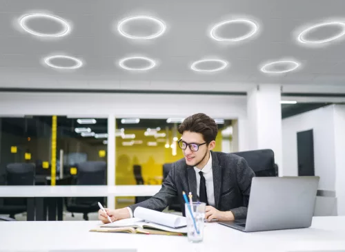 Kanlux AVAR 60x60cm-es, 40W-os LED panel irodai világításhoz, természetes fehér fénnyel