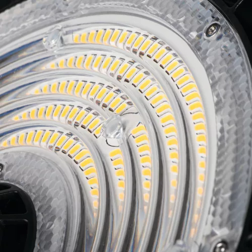 Kanlux HB PRO STRONG 200W-os, 1-10V dimmelhető ipari LED csarnokvilágító (High Bay), fekete robusztus alumínium házzal.