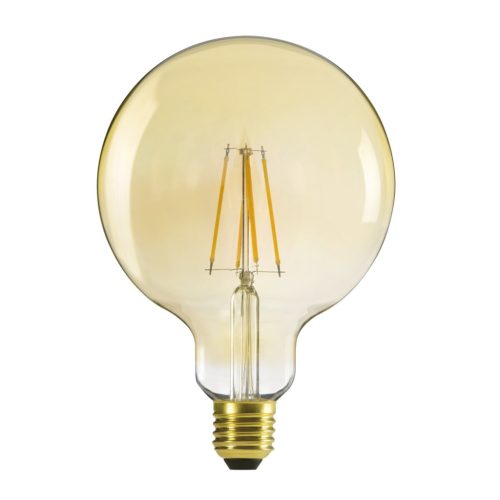 Kanlux XLED G125 óriás filament LED gömb izzó, 7W, 2700K meleg fehér