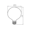 Kanlux XLED G125 óriás filament LED gömb izzó, 7W, 2700K meleg fehér